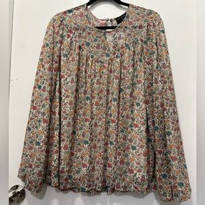 NEW! Lane Bryant Multicolor Floral A-Line Skirt Sz 14/16